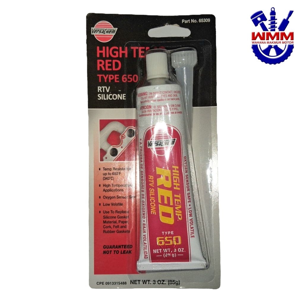 LEM SILICONE RED RTV HIGH TEMP 650 - VERSACHEM