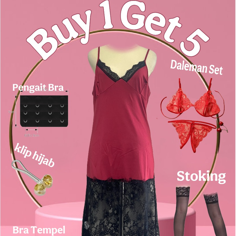 dress seksi baju tidur wanita dewasa linggeri daster premium privasi aman