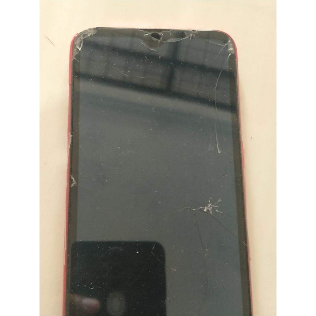 Lcd Tc Hp Oppo A1K kondisi Lcd Sedaw Tc retak Parah cabutan Normal