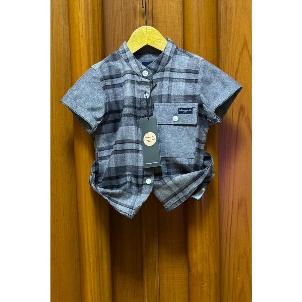 kemko flanel lengan pendek anak laki laki cod