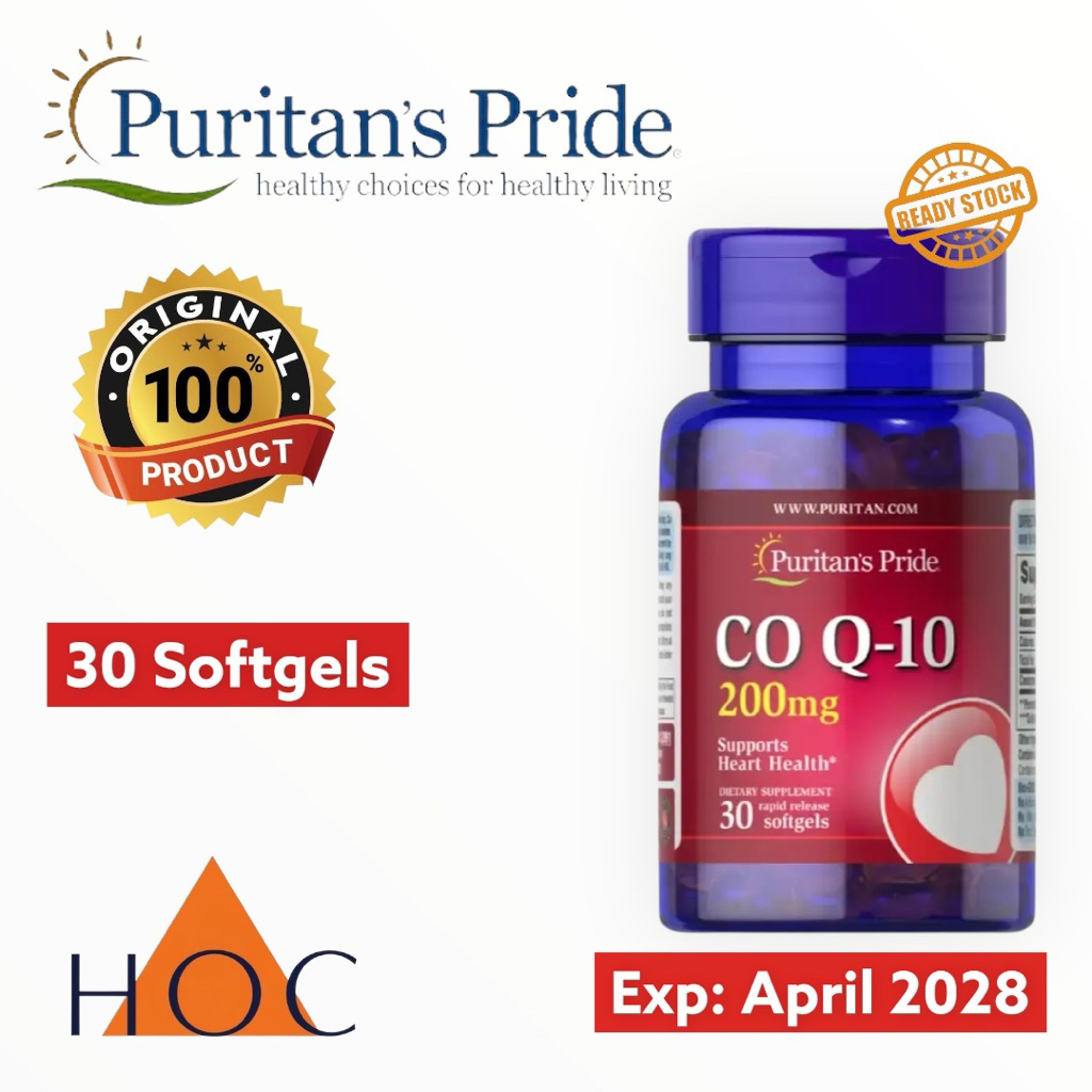 PURITAN PRIDE COQ10 200mg - 30 Softgels Puritan's Pride USA