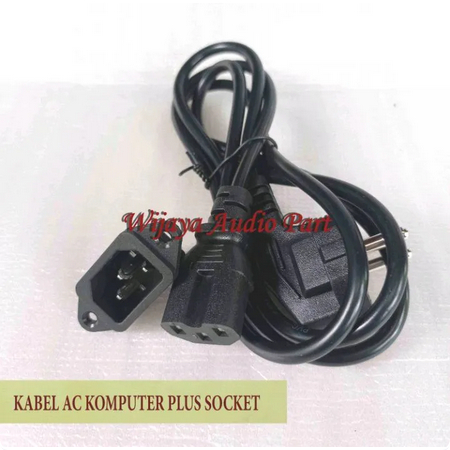 1 SET KABEL AC KOMPUTER LENGKAP DENGAN SOCKET 1.5 METER