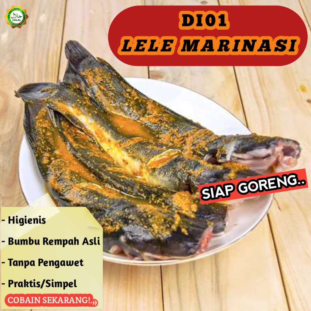 Ikan Lele Bumbu Kuning 500 gram - Siap Goreng, Praktis, Bumbu