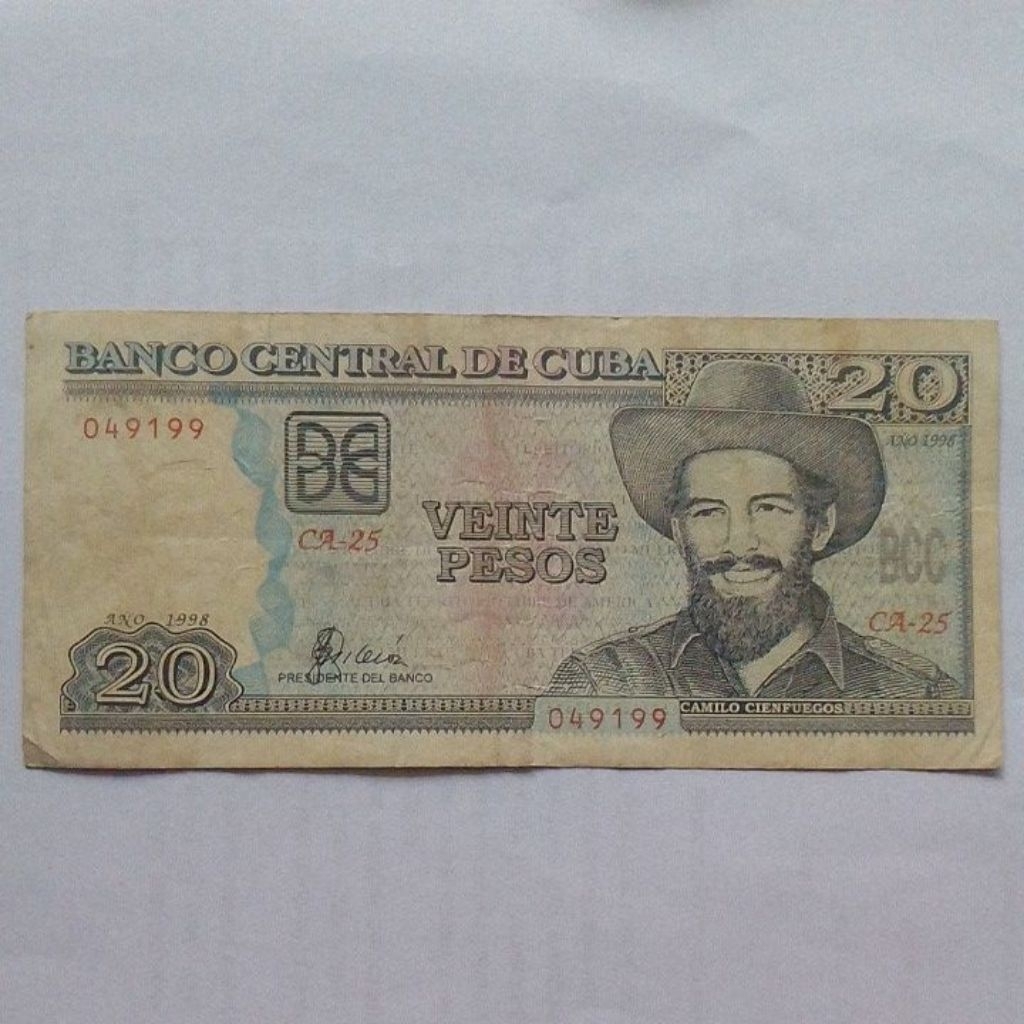 Uang Cuba 20 peso 1998 vf