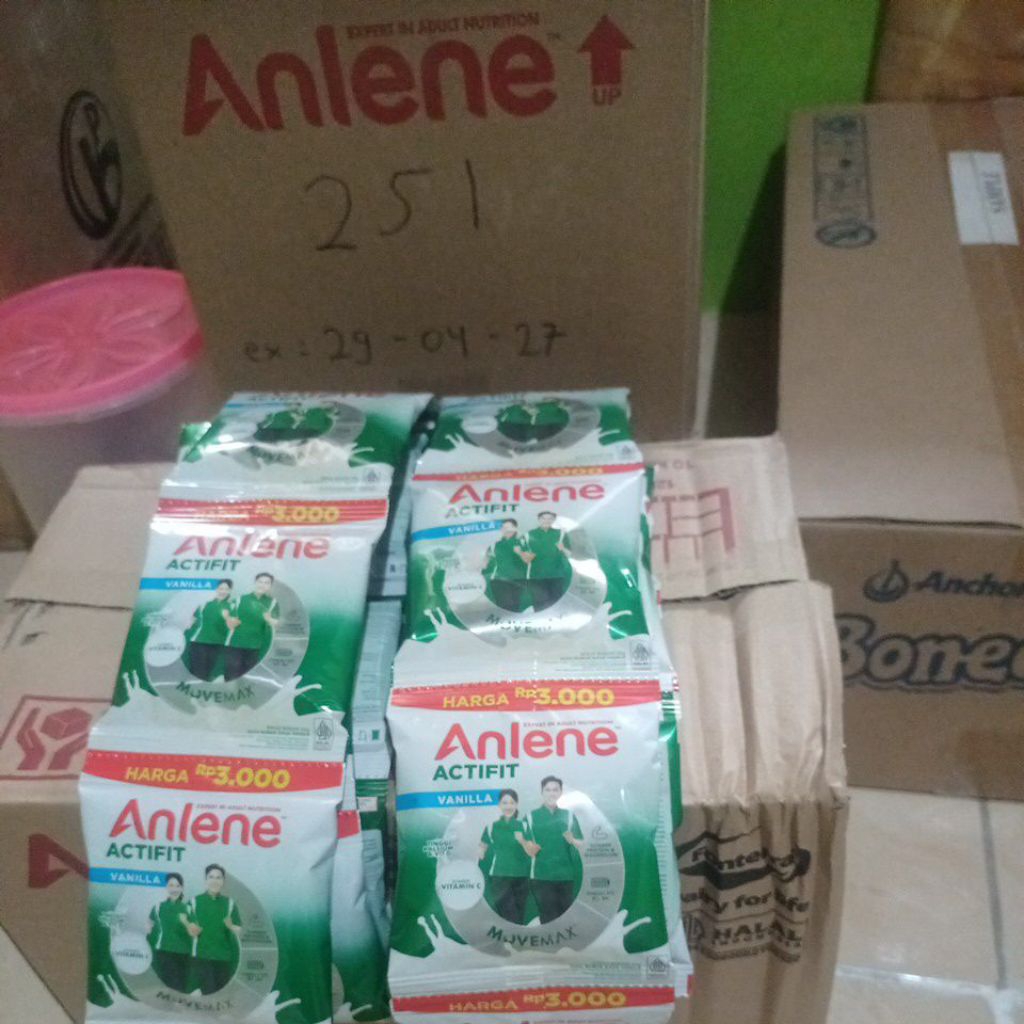 ANLENE ACTIVIT / ANLENE SUSU SEREAL  VANILA/COKLAT SASET 20/ 25 G (10 BUNGKUS )