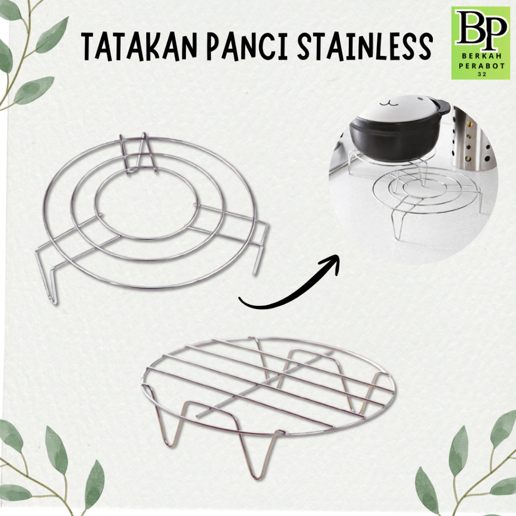 Tatakan Panci Stainless /Tatakan Panci Panas /Tatakan Bulat Stainless Multifungsi & Tahan Panas