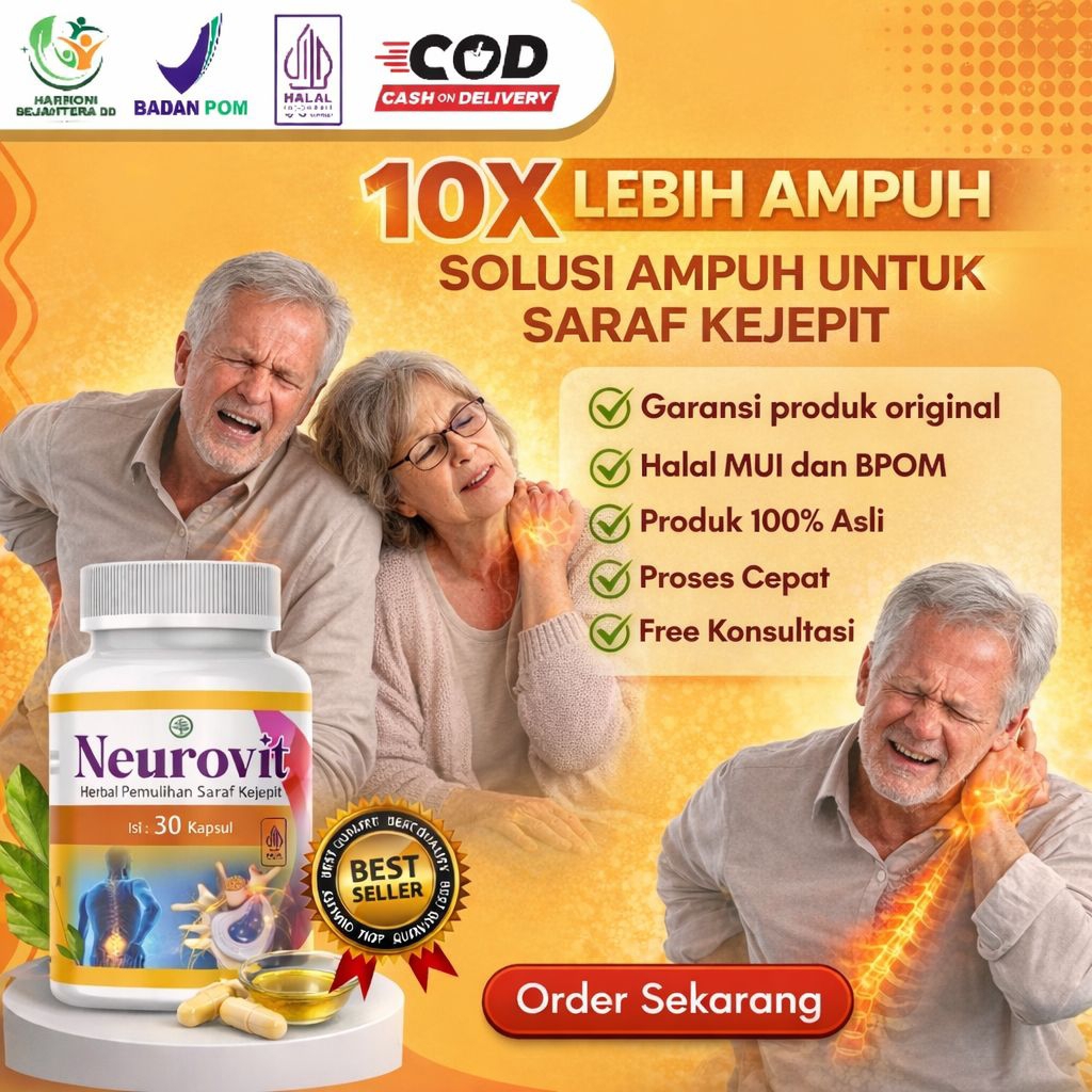 NEUROVIT CAPSULES - Herbal Alami Untuk Saraf Kejepit - Herbal Pereda Nyeri Saraf atau Asam Urat