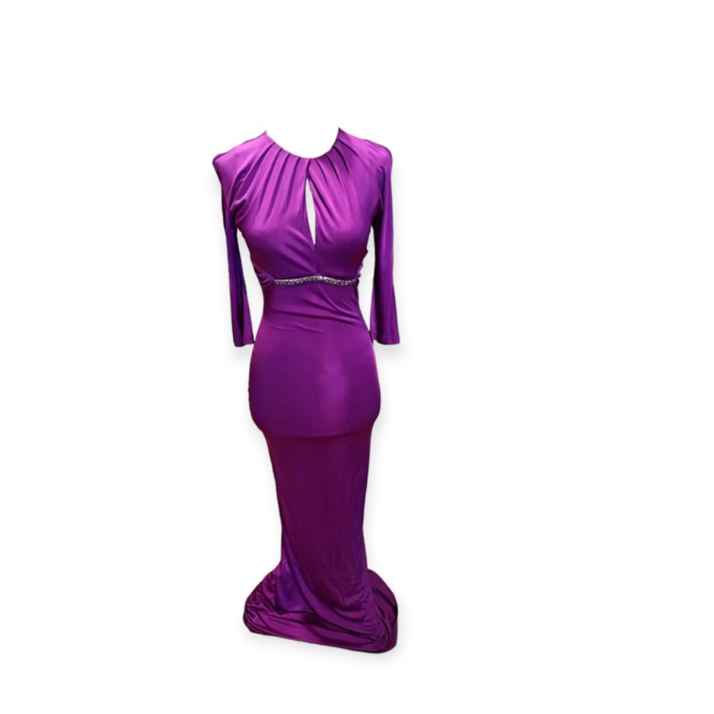 Roberto Cavalli Purple Silk Dress
