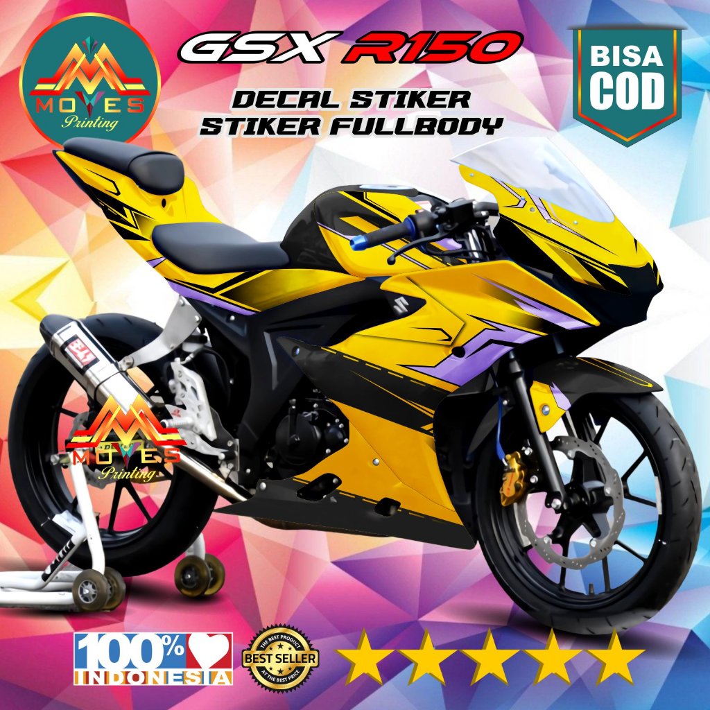 Bisa Cod ( Super Elastis ) Stiker Motor Gsx R150 Full Body Stiker Gsx R150 Full Body Decal Gsx 150 F