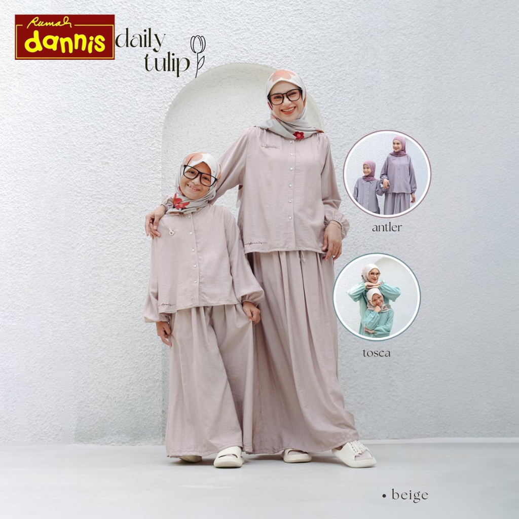 Couple Mom & Kids D' Daily Tulip Crinkle by Rumah Dannis/Couple Terbaru Dannis
