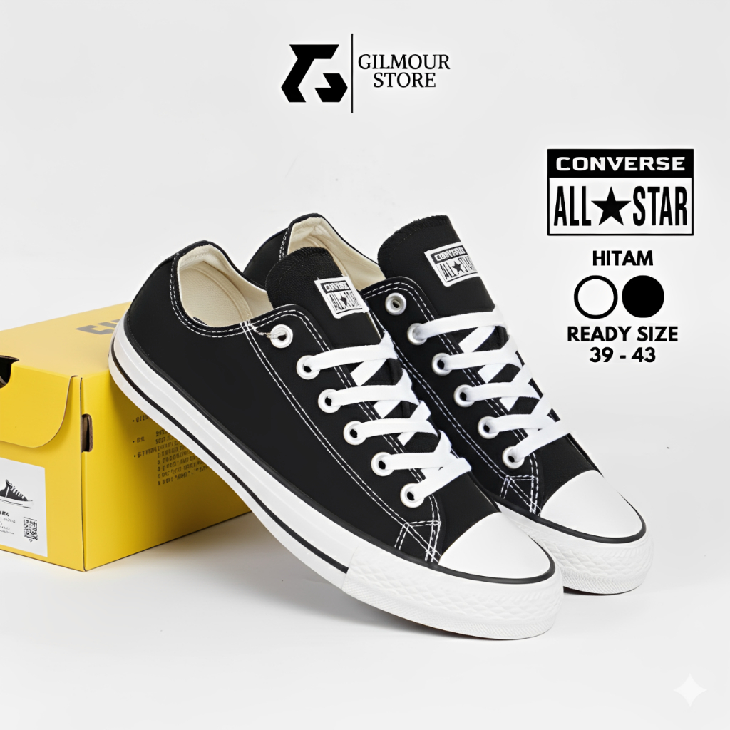 Sepatu Convers All star Sekolah Hitam Pria Wanita Casual Grade Ori