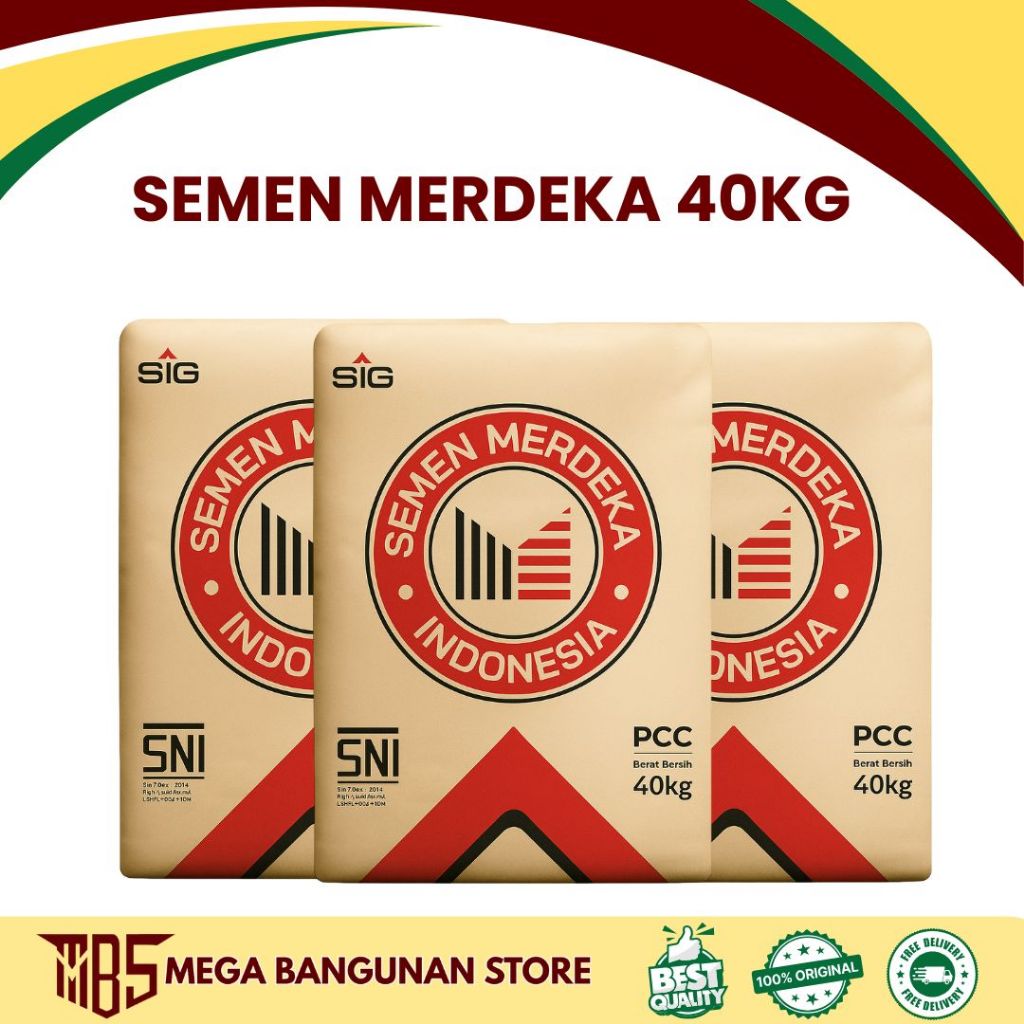 Semen Merdeka 40 Kg  Semen Merdeka Semen Pcc Merdeka 40kg | 100 Sak