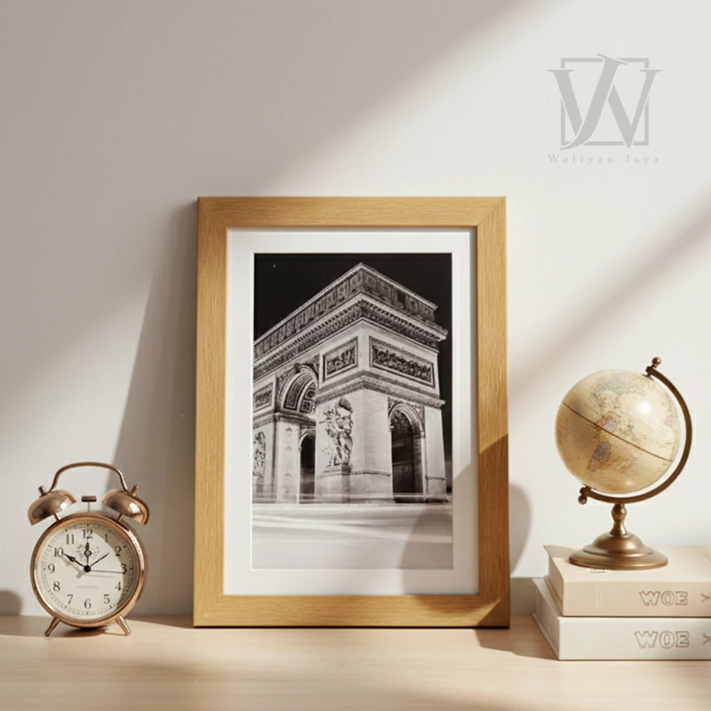 Bingkai Foto 6R 8R A4 10R 11R 12R | Frame Foto Fiber Premium Hitam Putih  | Dekorasi Dinding