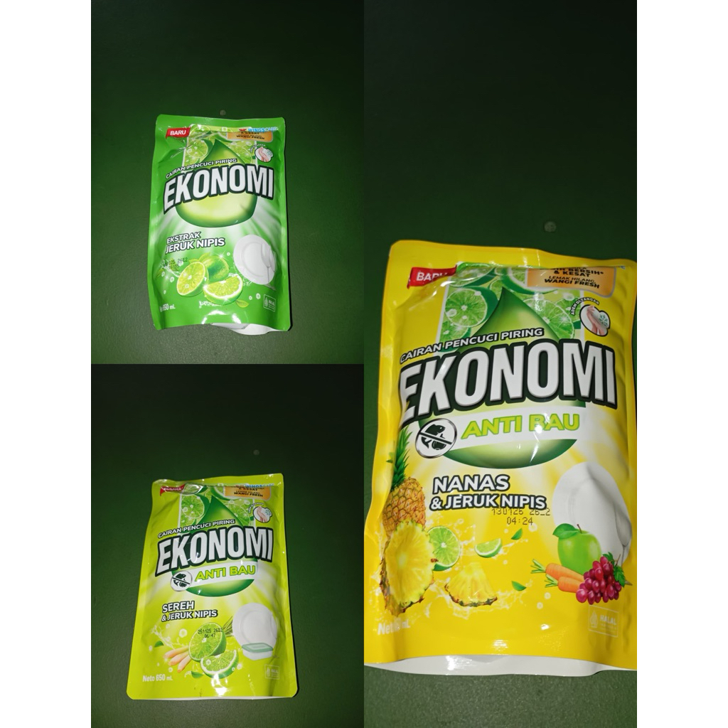 Cairan Pencuci Piring Ekonomi Anti Bau Jeruk Nipis 1 Dus 12 pcs x 650 ml
