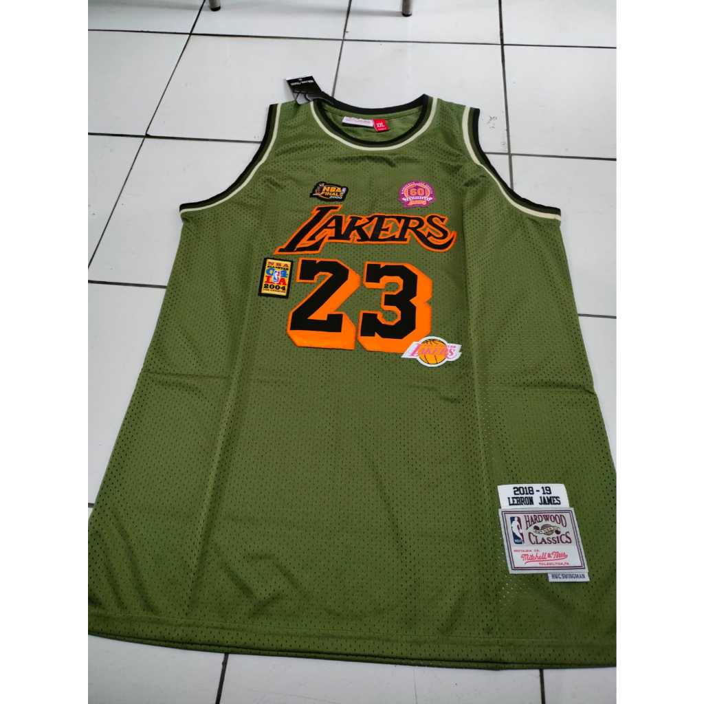 BORDIR Jersey LEBRON JAMES#23 Military Hijau - MILITARY HIJAU LAKERS LEBRON JAMES #23