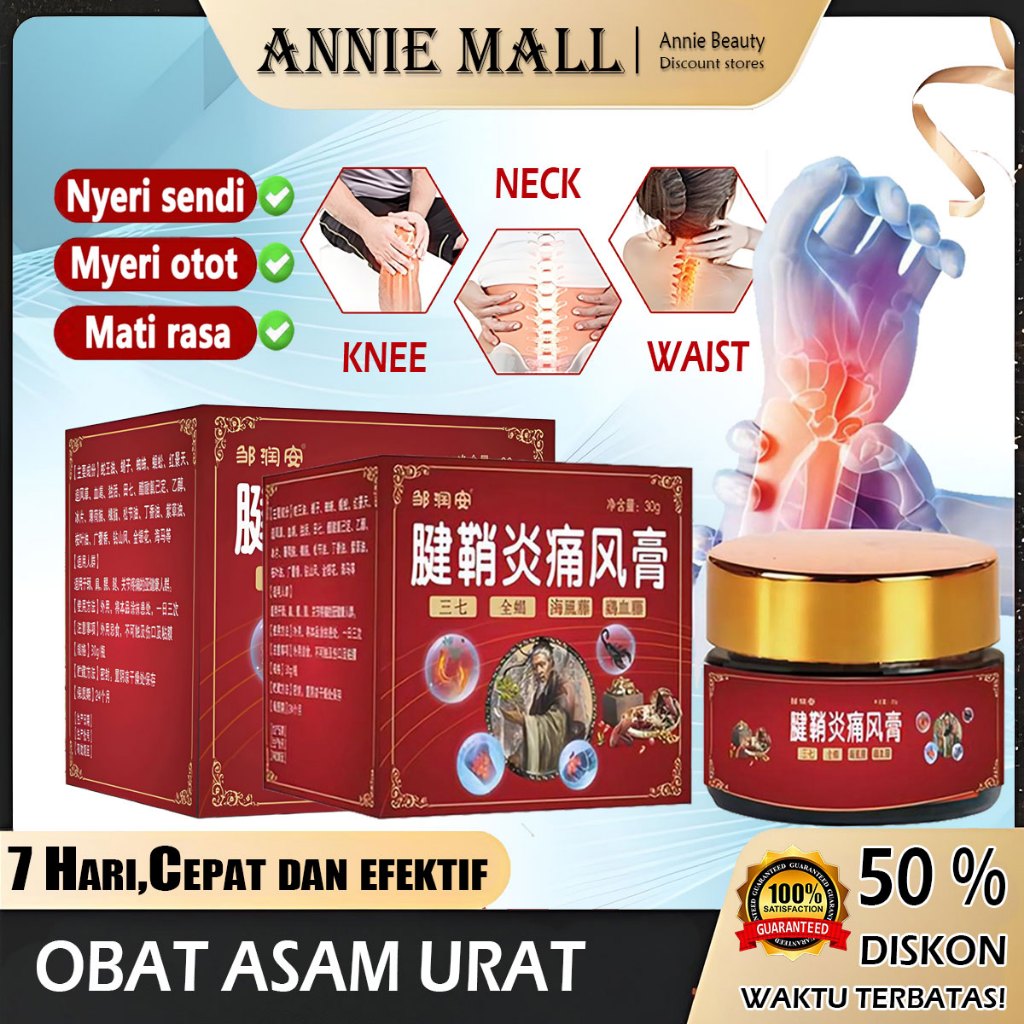 Salep Asam Urat & Rematik 30g - Obat Herbal Alami Pereda Nyeri Sendi, Pinggang, Encok dan Radang Sen