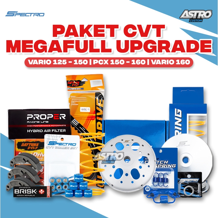 Mega Super Full Upgrade CVT Vario 125 150 PCX ADV 160 STYLO Roller Vbelt Slide Piece Racing Spectro
