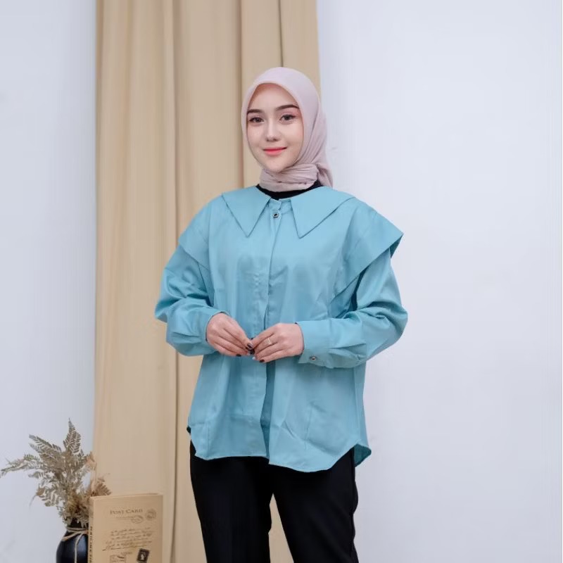 TIARA MINT BLOUSE COTTON TOYOBO POLOS / BAJU KATUN TOYOBO PREMIUM