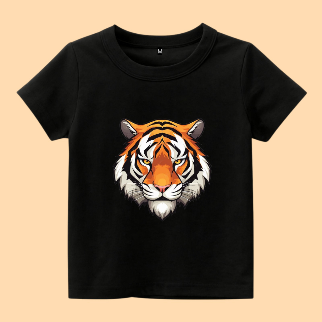 Baju kaos anak gambar harimau kartun