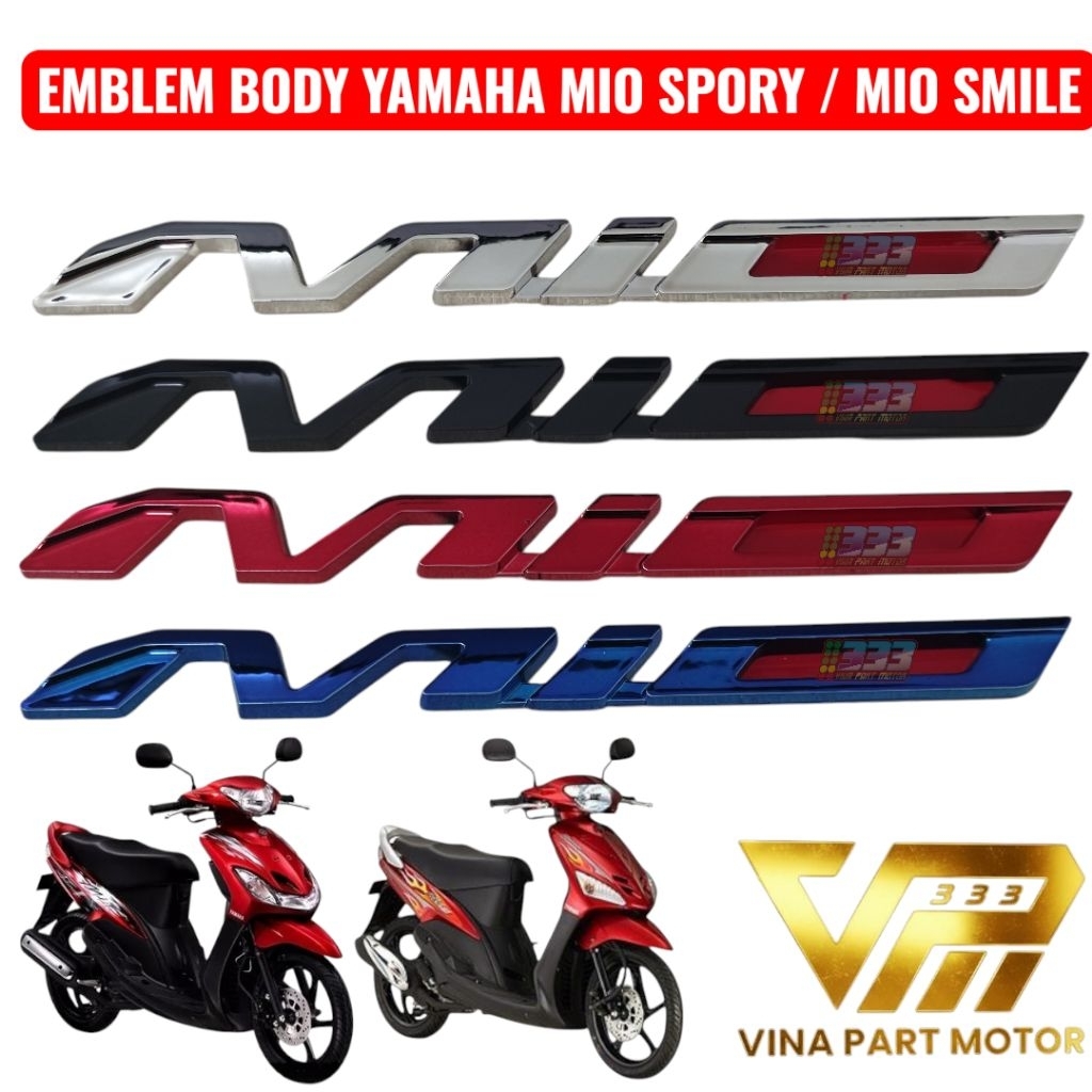 logo sticker emblem body yamaha MIO sporty smile