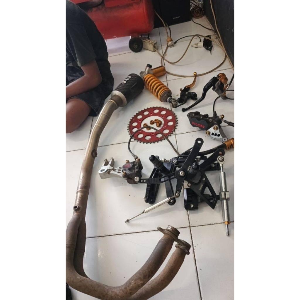 Kaliper Brembo 4p 2p set breket Master rem Brembo rcs 15cc corsacorta underbone step depan UB wr3 st