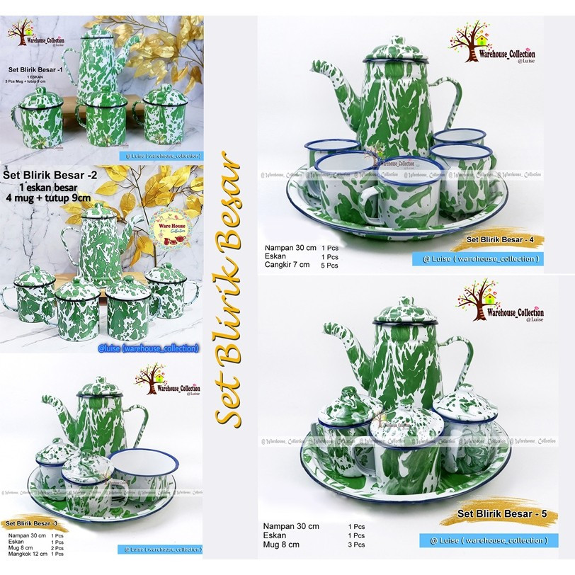 SET TEKO DAN MUG / TEKO SET ESKAN + MUG 9CM / SET ESKAN BLIRIK  / TEKO DAN CANGKIR SET JADUL / SET J