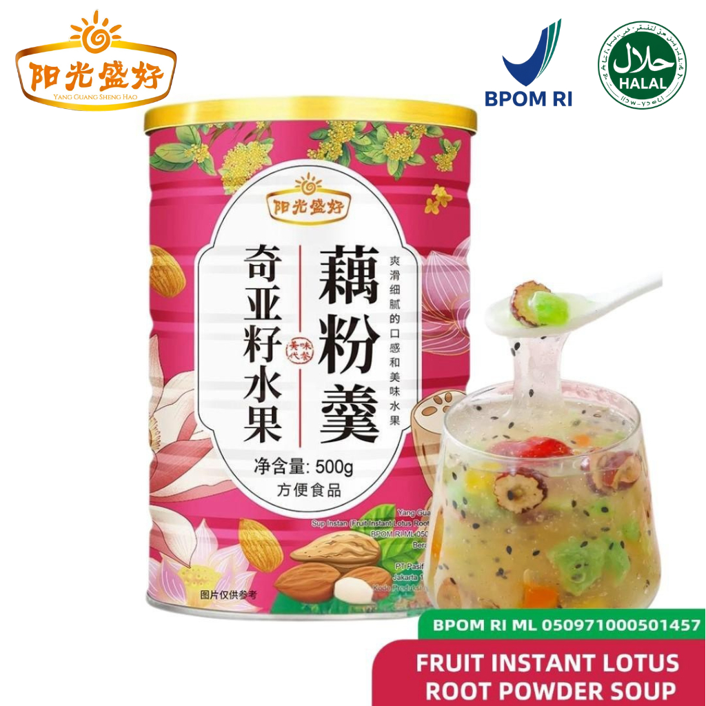 YANG GUANG Lotus Powder Rasa Buah/Fruits Oufen Lotus-500gram
