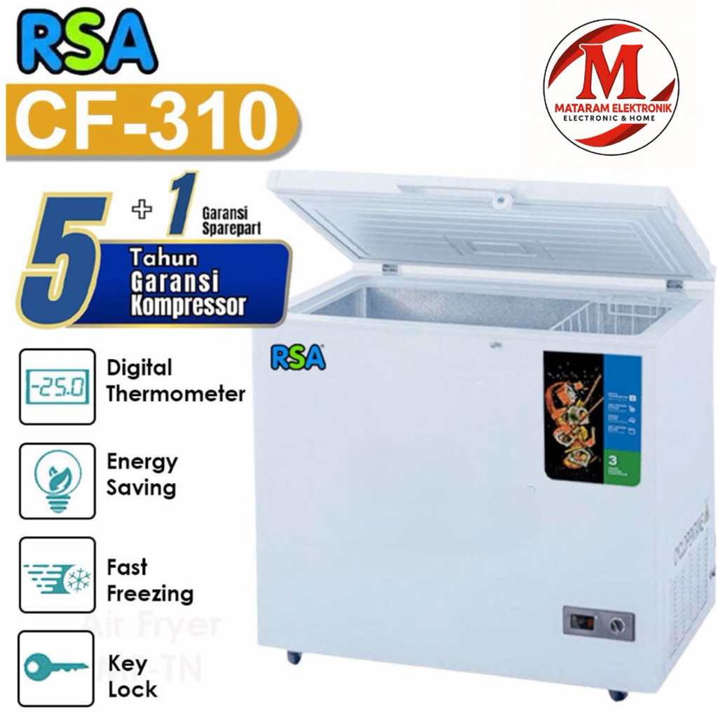 Chest Freezer RSA CF-310 / RSA CF310 Box Pembeku 310 Liter