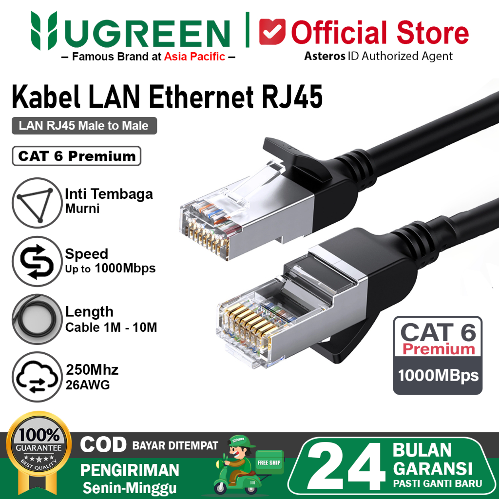 UGREEN Kabel LAN Ethernet Cat 6 UTP 1000Mbps 1M 2M 5M 10M