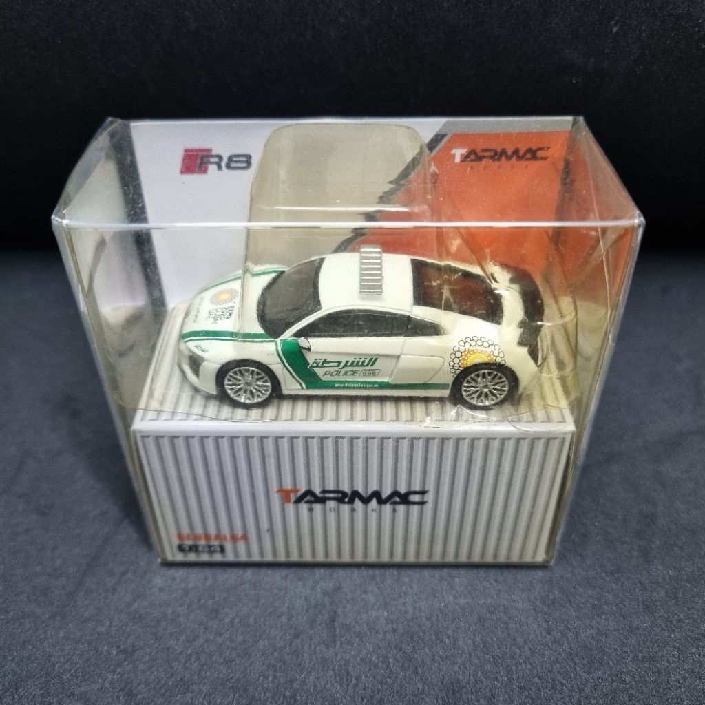 Diecast Mobil Tarmac 1:64 AUDI R8 DUBAI POLICE