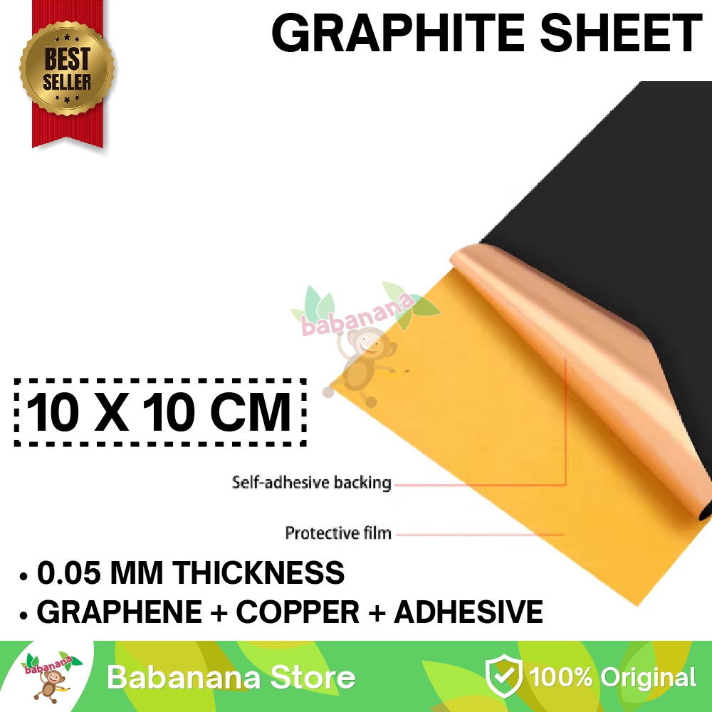 Thermal Pad Graphite Sintetis Smartphone Cooling Cooler Heat Absorber Sheet Graphene