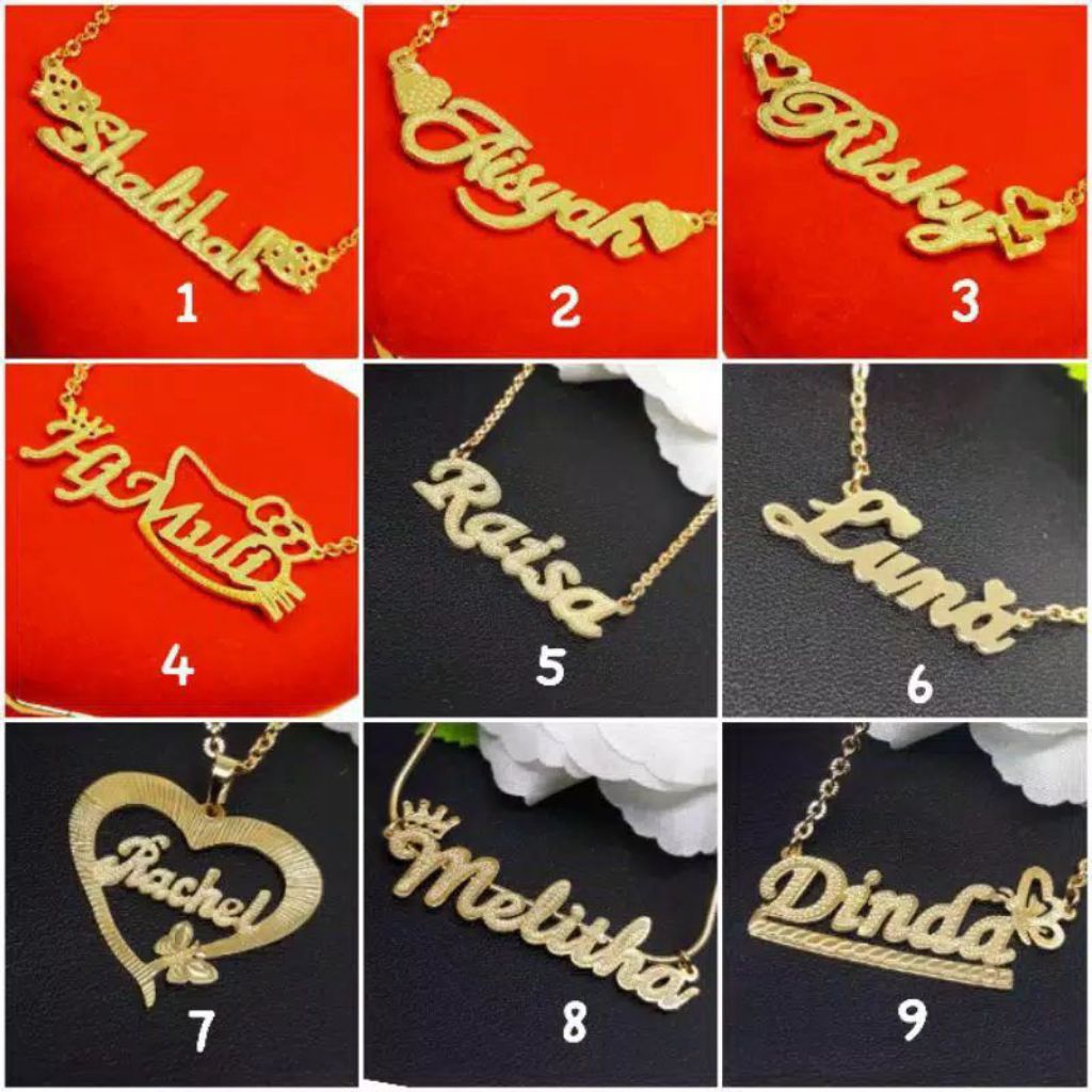 Kalung ukir namamu sendiri titanium anti karat