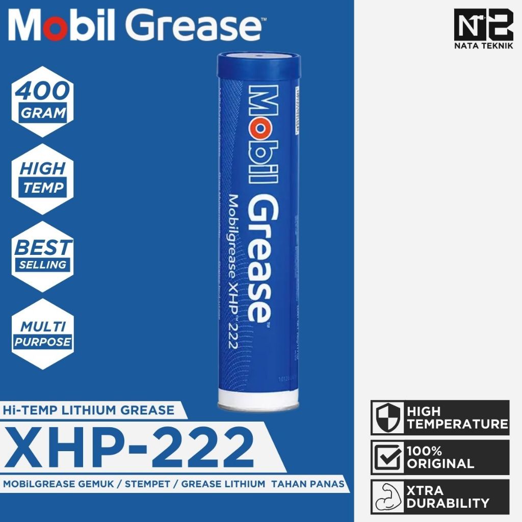 Mobilgrease XHP-222 Hi-Temp Lithium Grease 400 Gram - Gemuk / Stempet / Grease Lithium Anti Panas 40