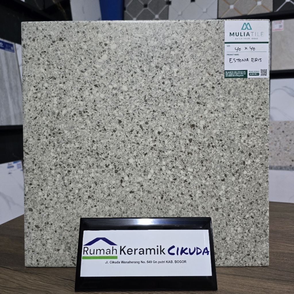 Keramik Lantai Matt Teraso Mulia Tile 40x40 ESTONIA GRIS