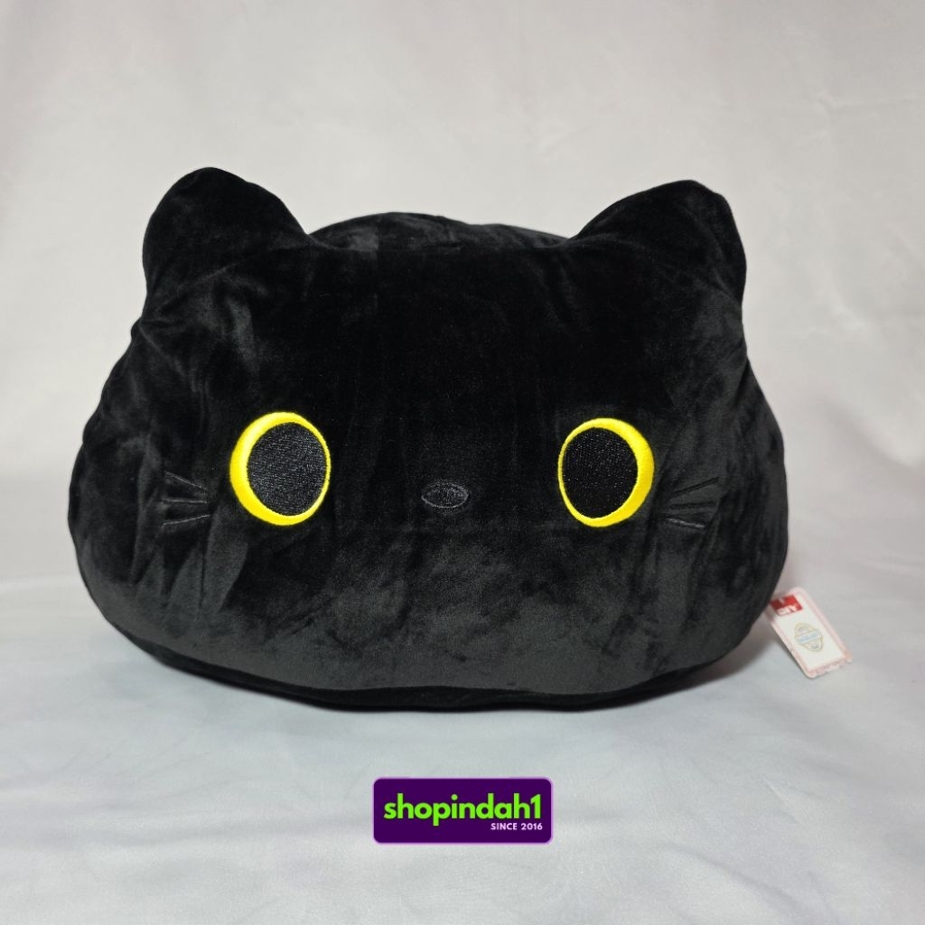 O.O MEOW MR DIY Plush toy black cat 40 cm boneka kucing hitam besar bulu lembut new tag