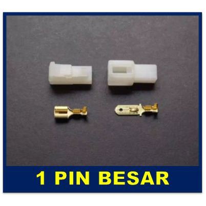 Socket kabel 1 pin besar / soket kabel 1 pin besar dan skun / konektor kabel 1 pin besar / penyambun