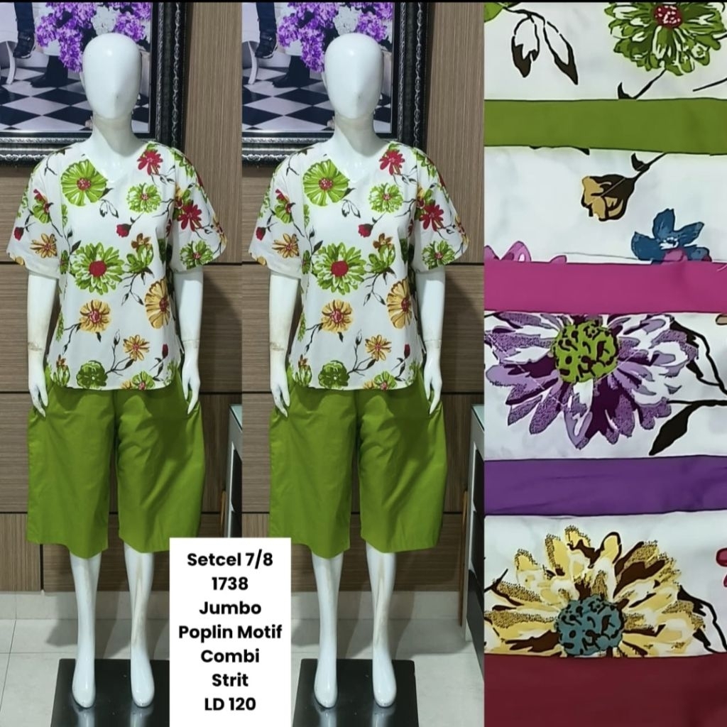 Setelan fashione wanita celana 7/8 dewasa