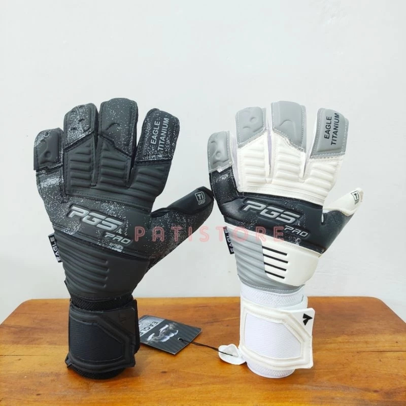 FREE SABLON NAMA SARUNG TANGAN KIPER PGS EAGLE TITANIUM HITAM PUTIH