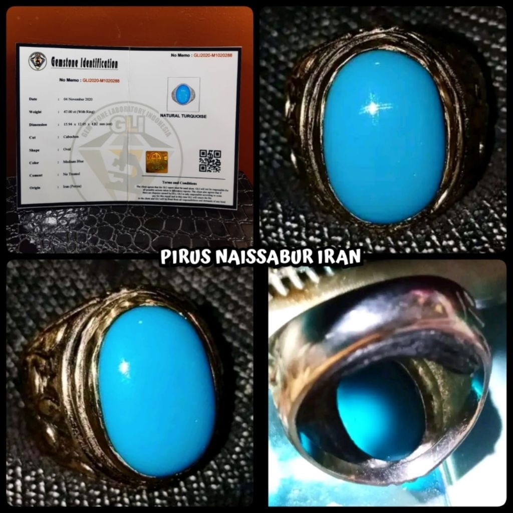 batu pirus polosan asli persian iran full keramik ya