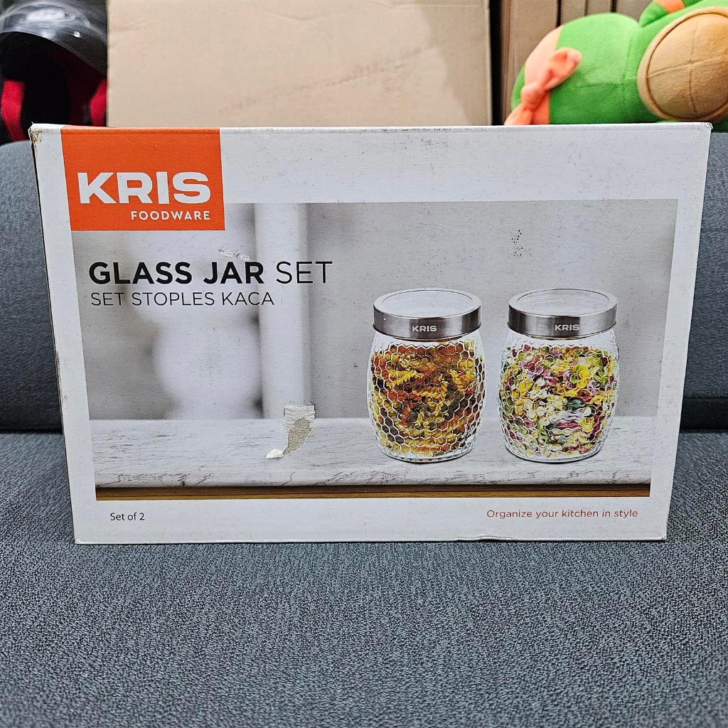 [BARU] Kris Set Toples Kaca Isi 2 - Glass Jar Set - Baru