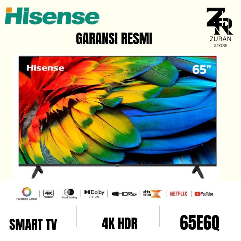 HISENSE 65E6Q 4K SMART TV OS VIDAA 65 inch 2025 Series