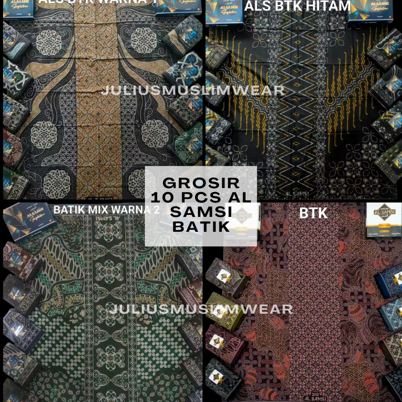GROSIR 10 PCS SARUNG AL SAMSI MOTIF BATIK | AL SAMSI MOTIF BATIK GUS | AL SAMSI BLACK N WHITE