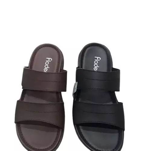 PROMO RAMADHAN FLADEO Sandal Pria Original 2 Warna Ukuran 40-44 Hitam Cokelat
