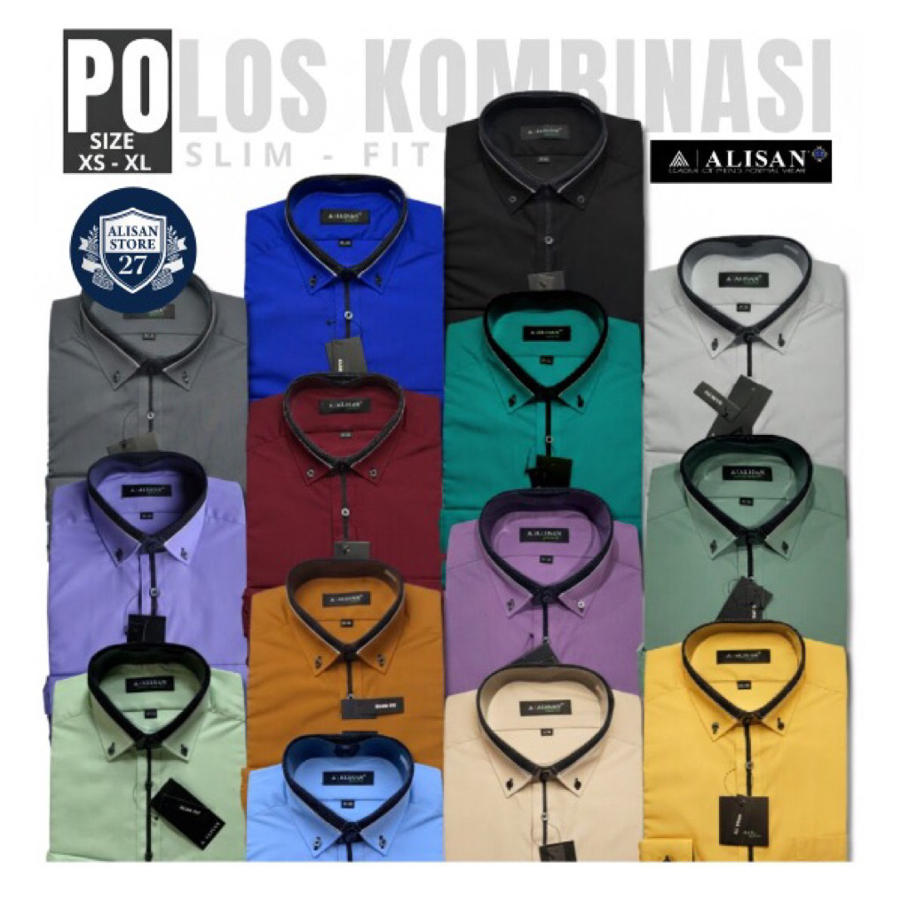 Kemeja Alisan Original Polos Spesial Lengan Panjang || Alisan 100% ORIGINAL