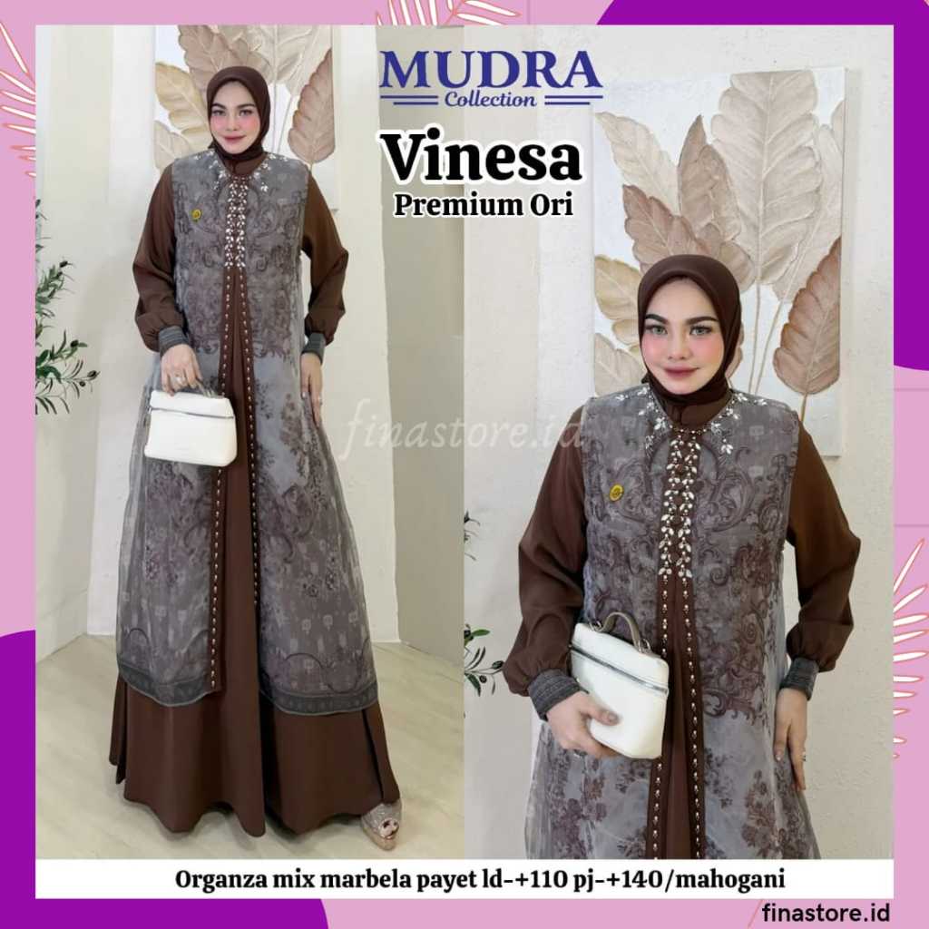 Gamis Mudra Collection / Gamis Terbaru / Gamis Wanita / Gamis Premium / Gamis Pesta / One Set / Sete