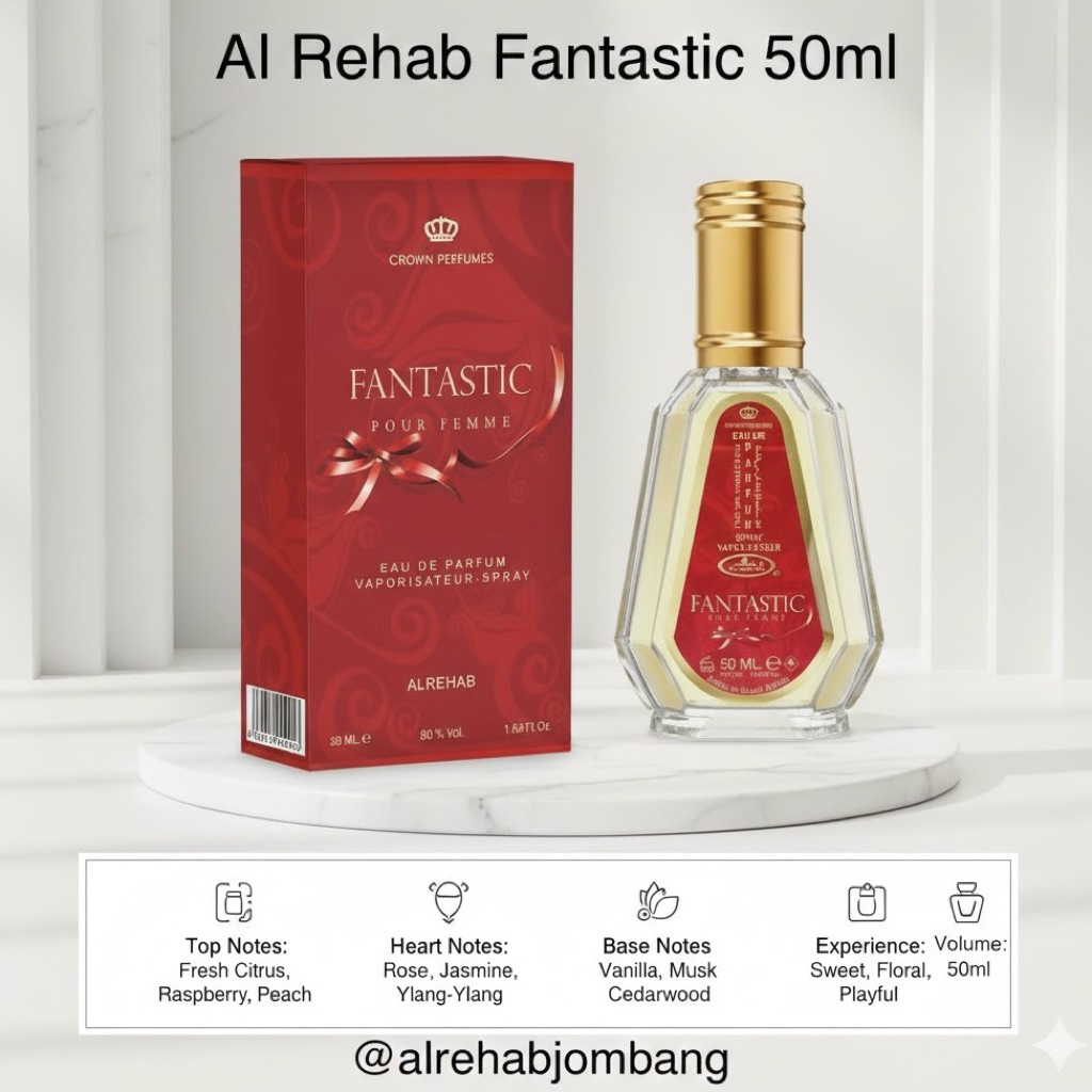 Parfum Al Rehab Fantastic 50ml Spray Original Arab Saudi