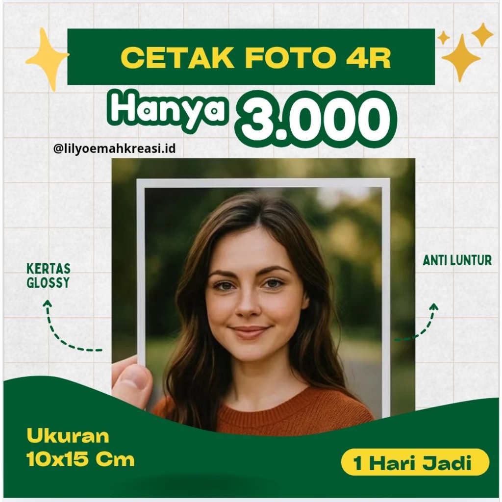 CETAK FOTO 4R GLOSSY BISA COD