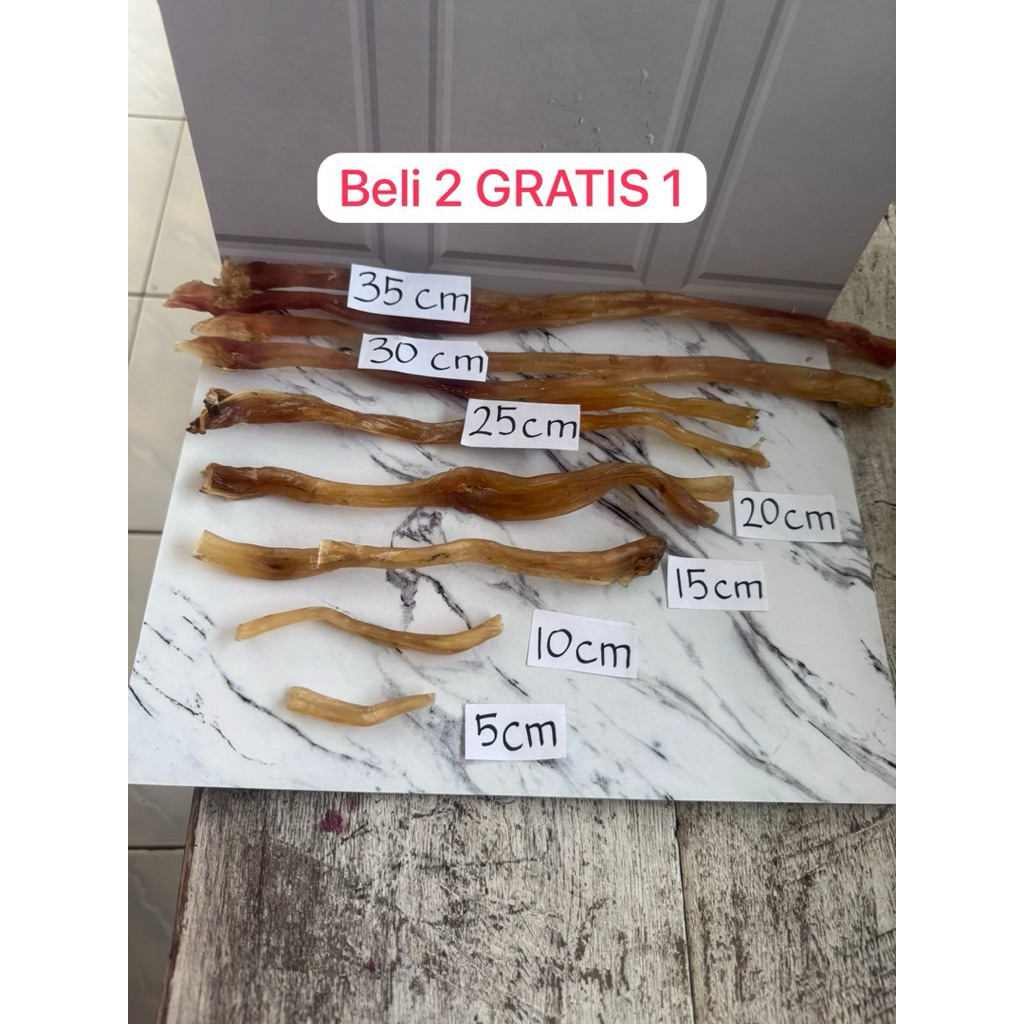 Otot kaki sapi kering / Urat kaki sapi kering, Beli 2 GRATIS 1, gigitan anjing, snack anjing