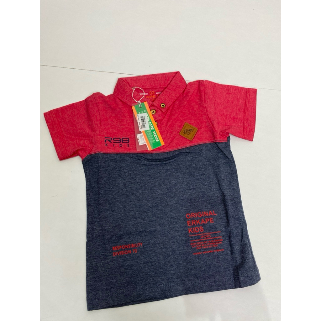 Kaos berkerah anak laki laki untuk usia 2 tahun ke atas