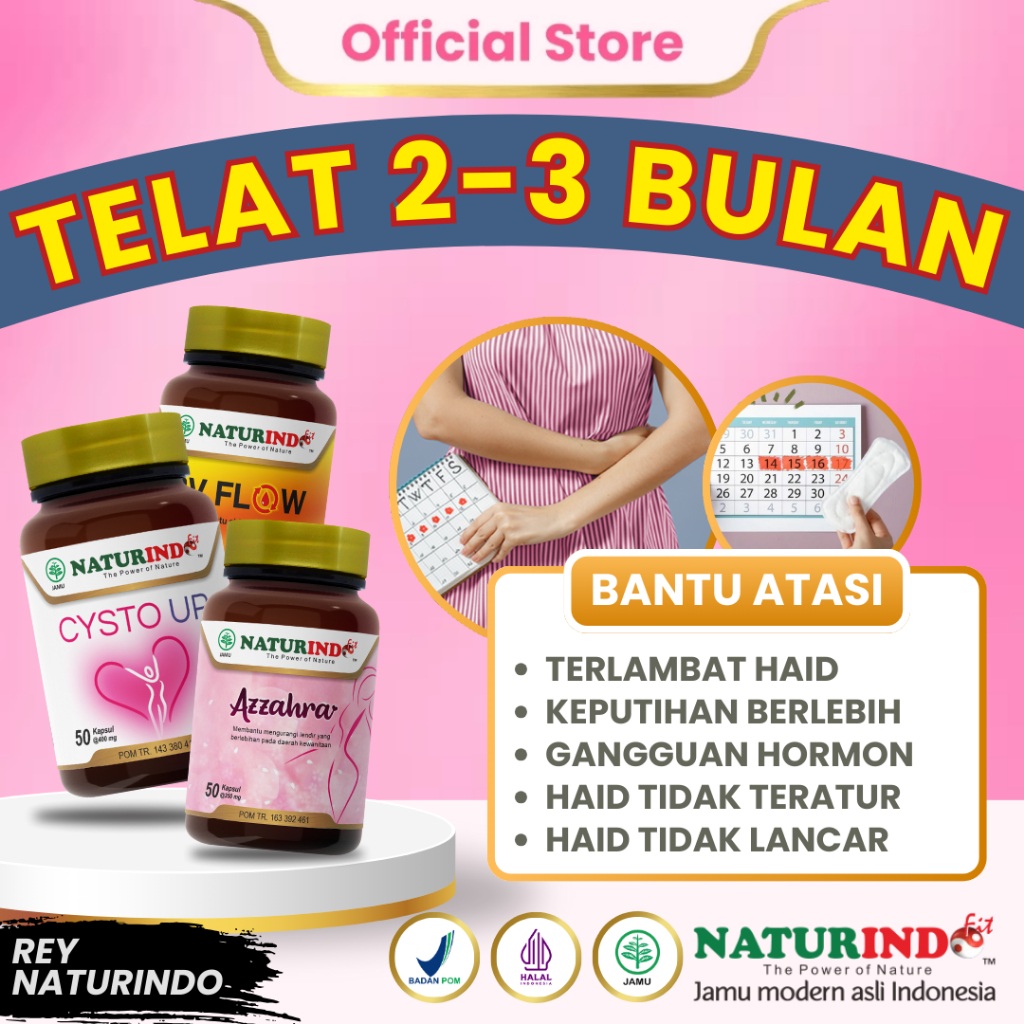 Obat Pelancar Telat Haid 2-3 Bulan Terlambat Datang Bulan Menstruasi Tidak Lancar Azzahra Naturindo